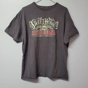 Sweet Home Alabama Graphic T Shirt Eagle Graphic Mens XL Gray Cotton Casual